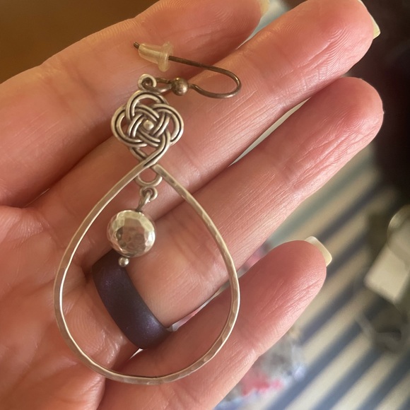 NWOT Brighton Interlok Petite Knot Earrings & Christi Sydney Slim Cuff bracelet - Picture 2 of 4